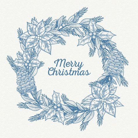 Hand drawn christmas wreath concept | Free Vector #Freepik #freevector Wreath Drawing Christmas, Wreath Drawing Simple, Christmas Wreath Drawing, Christmas Wreath Illustration, Arte Aesthetic, Drawing Christmas, Hand Drawn Christmas, Wreath Illustration, Christmas Papers