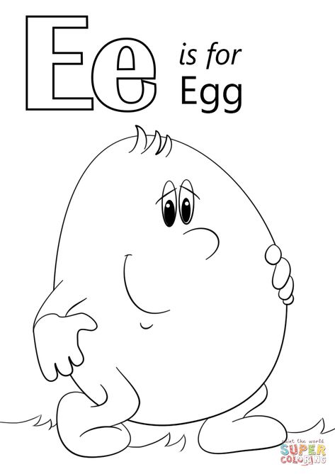 E Is For Egg Craft, Letter E For Toddlers, E Is For, E For Egg, Letter E Coloring Page, Letter E Printable, E Is For Egg, Letter E Activities, Letter E Craft