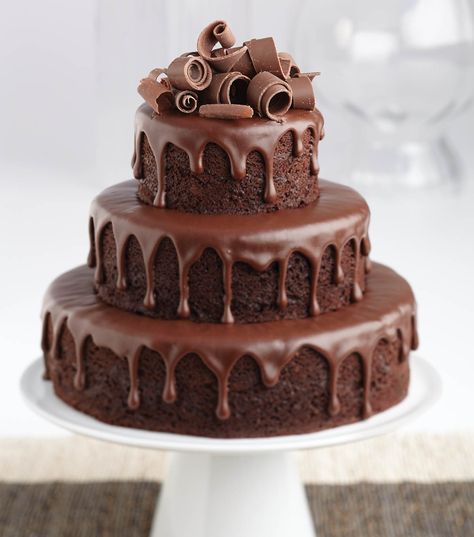 #CAKE: A PERFECT DESSERT FOR ALL YOUR CELEBRATIONS! Three Layer Chocolate Cake, Layer Chocolate Cake, Ultimate Chocolate Cake, Patisserie Fine, Chocolate Birthday Cake, Chocolate Ganache Cake, Ganache Cake, Torte Cupcake, Chocolate Cake Decoration