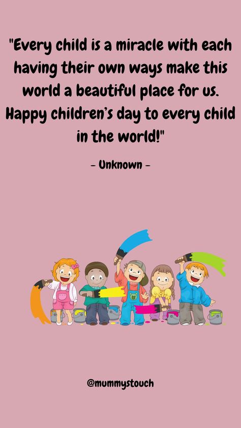 Children's day quotes Children Day Quotes, Children's Day Quotes, Childrens Day Quotes, Children Day, Happy Birthday Art, Happy Children, Happy Children's Day, Children's Day, Day Quotes