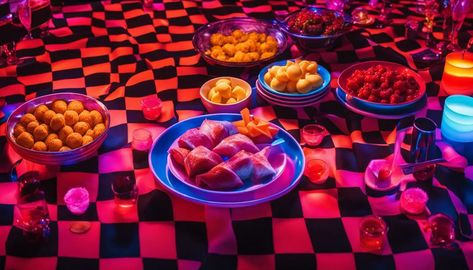 Retro Awesome: Top 80s Party Food Ideas for your Bash 80s Food Party, 80s Appetizer Ideas, 80s Party Food Ideas, 80’s Party Food, 80s Party Food, 1980s Party Food, Mystery Party Food, 80s Party Foods, 80s Food