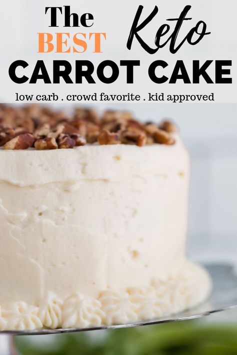 Keto Carrot Cake Recipe, Keto Carrot Cake, Low Carb Carrot Cake, Low Carb Cake, Postre Keto, Keto Cream, Keto Friendly Desserts, Sugar Free Low Carb, Keto Cake