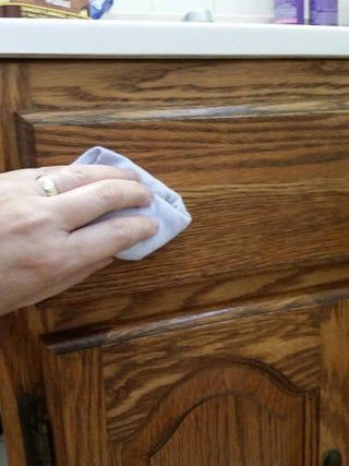 Easily Renew Wood Cabinets Without Actually Refinishing: 6 Steps (with Pictures) Cleaning Wooden Cabinets, Restore Wood Furniture, Diy Kitchen Cabinets Makeover, Wood Bathroom Cabinets, Stained Kitchen Cabinets, Honey Oak Cabinets, Wooden Kitchen Cabinets, Restore Wood, Redo Cabinets