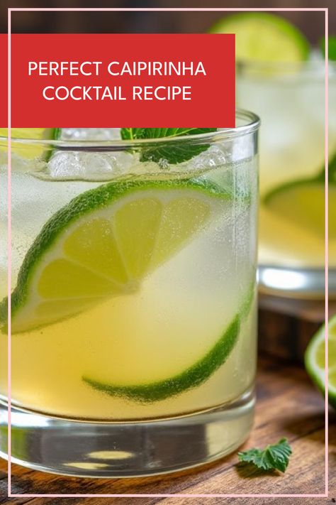 Looking for a refreshing cocktail to impress your friends? Try the classic Caipirinha! This easy cocktail takes just a few ingredients – lime, cachaça, and sugar – to create a deliciously tangy and sweet drink that's perfect for hot days. Originating from Brazil, the Caipirinha is a must-try if you love sour cocktails like Margaritas or Daiquiris. Whether you're hosting a party or enjoying a cozy evening at home, this recipe will have everyone coming back for more. Get ready to impress with this simple, tasty Caipirinha cocktail! Caipirinha Recipe, Sour Cocktails, Caipirinha Cocktail, American Drinks, Daiquiri Cocktail, Sweet Cocktails, Sour Cocktail, Easy Cocktail, Refreshing Cocktail