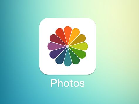 iOS7 - Photos Photos Icon, Icon Design Inspiration, Simple Icon, Ios 7, App Interface, Ios App Icon, Ios Icon, App Icon Design, Iconic Photos