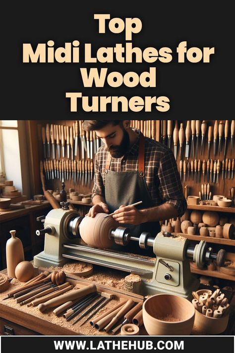 Top Midi Lathes for Wood Turners Lathe Ideas Woodturning, Wood Lathe Projects, Lathe Christmas Ornaments Wood Turning, Best Wood Lathe, Lathe Bowls Wood Turning, Wood Lathe Steady Rest, Lathe Pens Wood Turning, Bowl Turning, Wood Turning Lathe