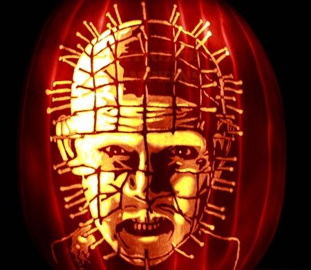 Hellraiser Pumpkin, Pumpkin Carving Art, Halloween Pumpkin Carvings, Pumpkin Carving Pictures, Best Pumpkin Carving, Ray Villafane, Zombie Pumpkin, Pumpkin Sculpture, Awesome Pumpkin Carvings