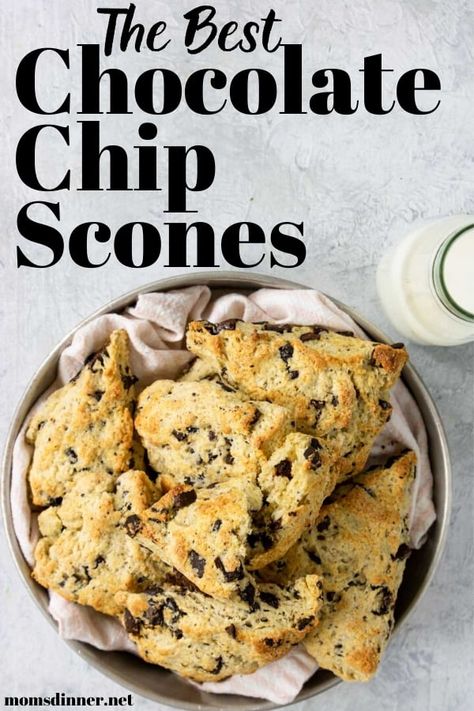 Chocolate Chip Scones, Chocolate Scones, Scones Ingredients, Chocolate Creations, Scone Recipes, Cream Scones, Butter Fudge, Fair Food, Pastry Blender