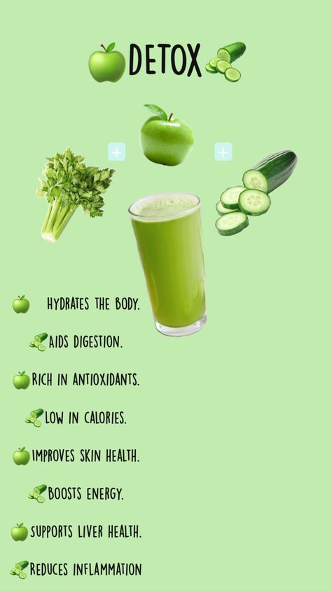 Experience the ultimate detox with this refreshing juice mix! Packed with hydrating cucumber, antioxidant-rich green apple, and cleansing celery, this drink supports digestion, boosts energy, and promotes glowing skin. Perfect for a natural, low-calorie cleanse. #DetoxJuice #HealthyLifestyle #NaturalDetox #FreshJuice #WellnessTips #CleanEating #BeautyBoost Refreshing Juice, Celery Juice, Gut Healing, Natural Detox, Liver Health, Detox Juice, Healthy Juices, Fresh Juice, Detox Drinks