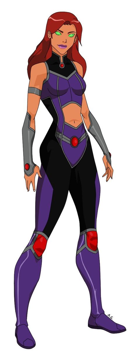 YJ: Starfire by https://www.deviantart.com/ag121798 on @DeviantArt Young Justice Starfire, Koriand'r Starfire, Phil Bourassa, Teen Titans Starfire, Dc Characters, Young Justice, Super Hero Costumes, Dc Heroes, Dc Comics Art