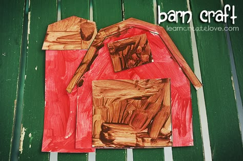 Barn Craft Preschool, Barn Craft, Farm Unit Preschool, Barn Crafts, Farm Lessons, Harvest Crafts, Farm Theme Preschool, Craft Preschool, Farm Animal Crafts