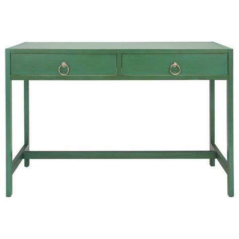 SAFAVIEH Esther 2 Drawer Desk - On Sale - Bed Bath & Beyond - 36043559 Drawer Desk, Classic Desk, Writing Utensils, Bed Desk, Wood Desk, Office Furniture Desk, Furniture Deals, Furniture Outlet Stores, Desk With Drawers