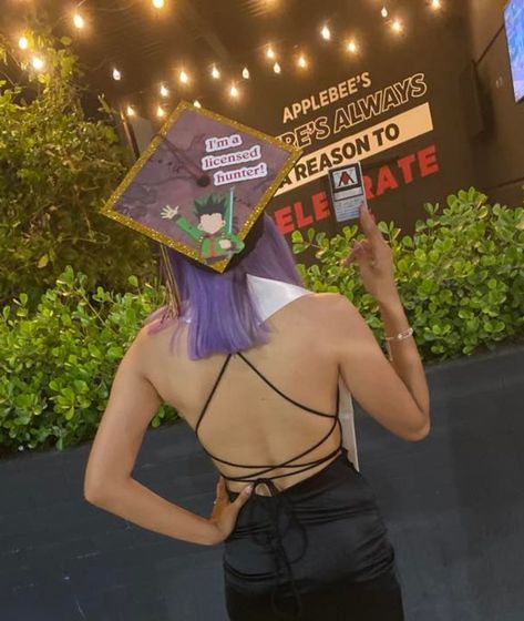 Graduation Cap Designs One Piece, Hunter X Hunter Graduation Cap, Fortnite Graduation Cap, Hxh Graduation Cap, Jjk Graduation Cap, Howls Moving Castle Grad Cap, Anime Graduation Cap, Best Senior Pranks, Drama For Kids