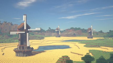 Wheat Fields Minecraft, Minecraft Fields, Minecraft Wheat Field, Minecraft Field, Minecraft Terrain, Painting Minecraft, Farming Game, Voxel Art, Minecraft Interior