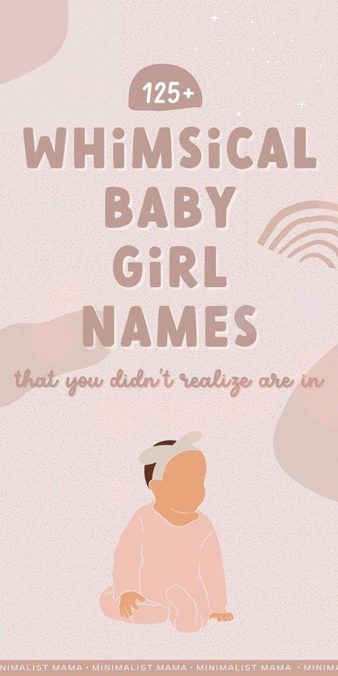 Searching for mystical baby names for your little girl? This is a stunning collection of the most unique, whimsical baby names for girls. From flowers and plants to nature, fantasy and beyond - these enchanting girls baby names are sure to inspire you! Indie Name Meaning, Whimsical Baby Girl Names, Nature Names Girl, Full Names For Characters, Ethereal Girl Names, Mystical Girl Names, Rare Female Names, Flower Baby Names, Feminine Girl Names