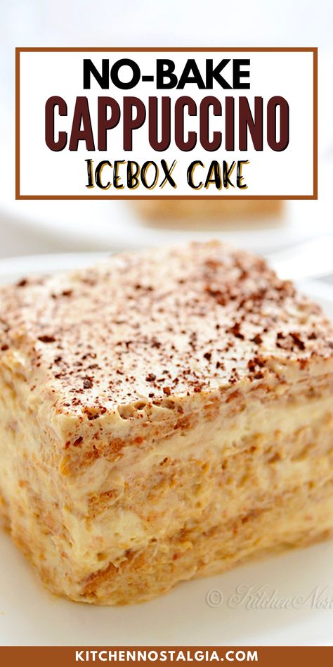 Icebox Desserts, Cheap Recipes, Torte Cupcake, Icebox Cake, A Piece Of Cake, Recipes Dessert, Piece Of Cake, No Bake Treats, Food Cakes