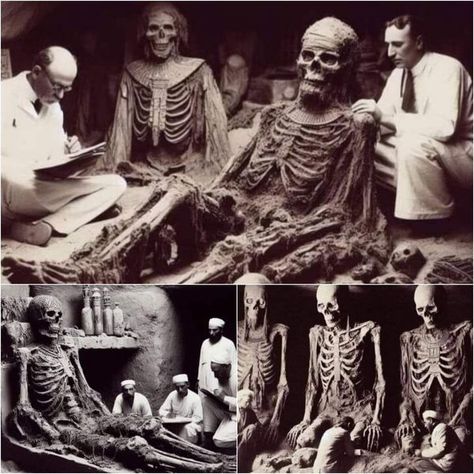 History - इतिहास | Giant Pharaohs Unearthed: Mummies Discovered by Howard Carter During 1920s Egyptian Tomb Excavation | Facebook Egyptian Tomb, Ancient Egypt Pyramids, Howard Carter, Nephilim Giants, Aliens History, African History Truths, Egypt Pyramids, Giza Pyramids, The Secret (book)