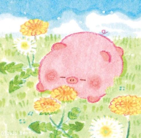 Pig Drawing, Drawing Aesthetic, Funny Pigs, Pig Art, Oil Pastel Paintings, Kawaii Pig, Cute Piggies, Phone Inspiration, Cute Pastel Wallpaper