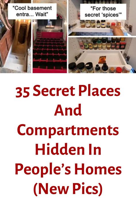 Diy Hidden Storage Ideas, Secret Compartment Furniture, Secret Hiding Spots, Secret Hiding Places, Hidden Spaces, Secret Space, Hidden Compartments, Hidden Rooms, Hiding Spots