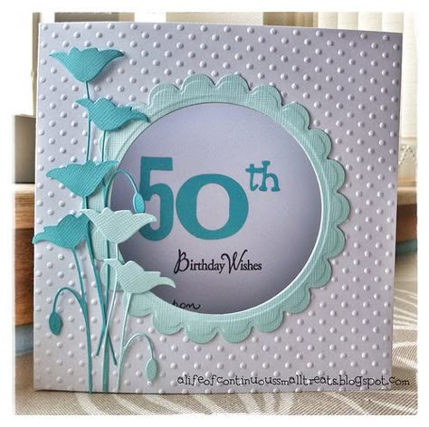 A Life of Continuous Small Treats: Memory Box Prim Poppy 50th birthday card 50th Birthday Card, Memory Box Cards, 90th Birthday Cards, 80th Birthday Cards, Poppy Cards, Small Treats, 60th Birthday Cards, 50th Birthday Cards, Bday Cards