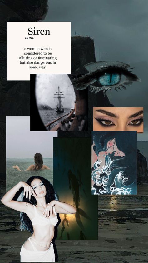 #siren Siren Female Archetype Aesthetic, Siren Aethestic, Siren Core Aesthetic Wallpaper, Sirencore Aesthetic Wallpaper, The Siren Aesthetic, Siren Girl Aesthetic, Siren Energy Aesthetic, Siren Core Wallpaper, Siren Mermaid Aesthetic