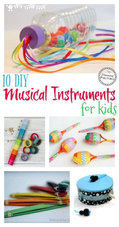 Diy Music Instruments For Kids, Diy Musical Instruments For Kids, Musical Instrument Crafts For Kids, Musical Instruments For Kids, Music Instruments Kids, Music Instruments Diy, Instrument Craft, Homemade Musical Instruments, Homemade Instruments