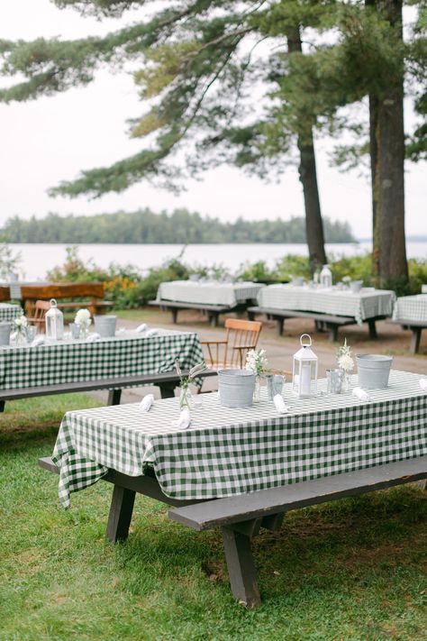 A-woodsy-wedding-weekend-lakeside-at-Migis-Lodge-on-Sebago-Lake-in-Maine.-Photographed-by-Rachel-Buckley-Weddings-a-Wisconsin-wedding-photographer.- Lake House Engagement Party, Lake House Bridal Shower Ideas, Intimate Lake Wedding, Lake Bridal Shower Ideas, Backyard Welcome Party, Lakeside Bachelorette Party, Lake Side Wedding Ideas, Lakeside Wedding Decor, Lake House Wedding Decor