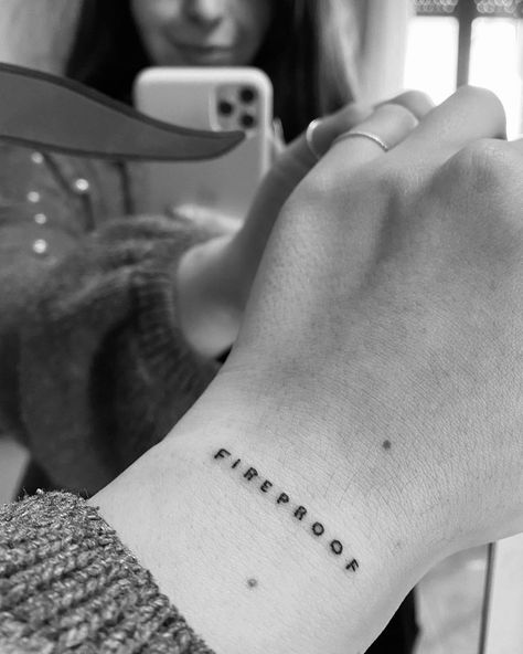 Noemi Farinazzo on Instagram: “'Cause nobody saves me, baby, the way you do #fireproof” Tatuaje Why Not, Homebody Tattoo, Fireproof Tattoo, Dainty Tats, Tattoos Inspo, Petite Tattoos, Home Tattoo, Tattoos Ideas, Cool Drawings