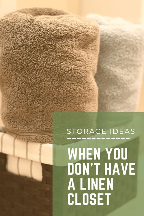 4 Simple Storage Ideas When You Don’t Have A Linen Closet - A Flourishing Place Linen Storage In Laundry Room, Diy Linen Closet In Bathroom, Flannel Storage Bathroom, Towel And Sheet Storage, Clever Linen Storage Ideas, Linen Closet Substitute, Create Linen Closet, Bathroom Towel Storage Bath Towels, Creative Towel Storage Bathroom