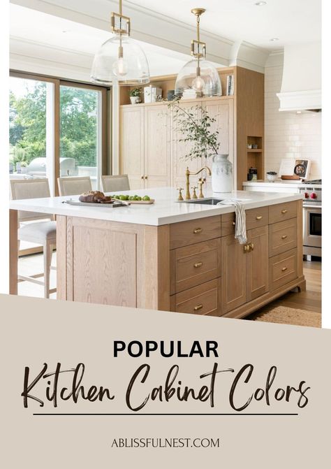 Popular Kitchen Cabinet Colors Trending Kitchen Cabinet Colors, Color Of Kitchen Cabinets, Putty Cabinets Kitchen, Mixed Color Cabinets In Kitchen, Shiitake Cabinets, Popular Kitchen Cabinet Colors 2024, Timeless Kitchen Cabinet Colors, 2025 Kitchen Cabinet Trends, Popular Kitchen Cabinet Colors