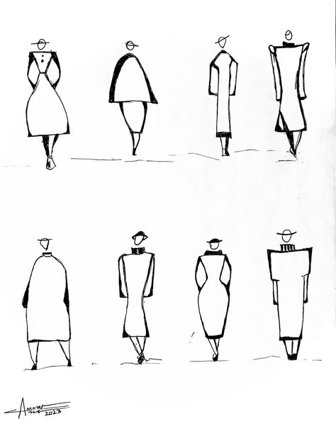 Architecture Figures Sketch, Minimalist People Drawing, Architectural People Sketch, People Drawing Architecture, Human Figure Sketches Basic, Easy People Drawings, Dibujo Simple, Architecture Drawing Sketchbooks, Pencil Drawings For Beginners