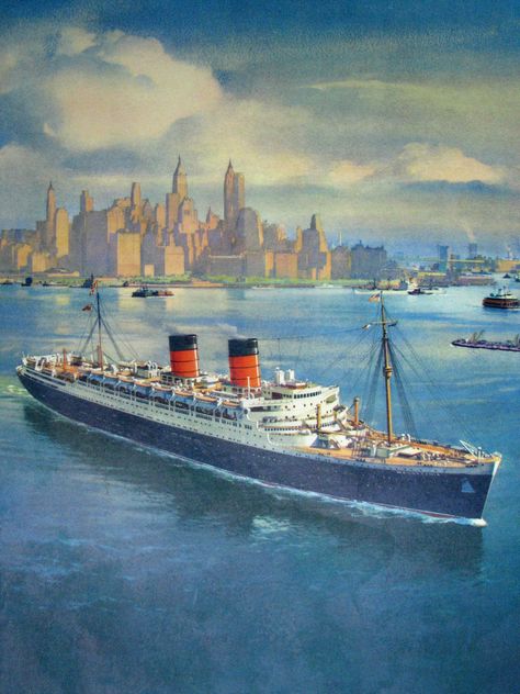 Rms Mauretania, Marine Poster, Cunard Ships, Vintage Cruise, Cunard Line, Ship Poster, Cruise Liner, Ocean Liner, Ship Paintings