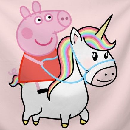 PES PEPPER PIG ON UNICORN Peppa Pig Tattoo, Quilt Themes, Peppa Pig Images, Quilling Templates, Unicorn Template, Pepper Pig, Peppa Pig Funny, Unicorn Pig, Pig Tattoo