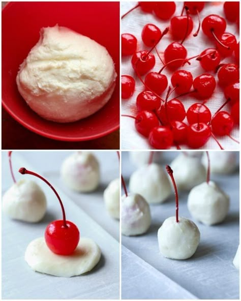 Cherry Chocolate Recipes, Cherries Recipes, Caramel Fruit, Chocolate Covered Cherries Recipe, Chocolate Candy Recipes, Maraschino Cherries, Chocolate Covered Cherries, Chocolate Christmas, Valentine Desserts