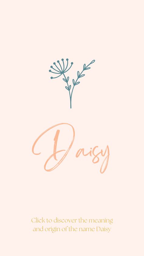 Discover the meaning and origin of the name Daisy. Daisy Name Meaning, Daisy Meaning, Flower Names For Girls, Daisy Name, Southern Baby Names, Uncommon Baby Names, Old English Words, Names For Girls