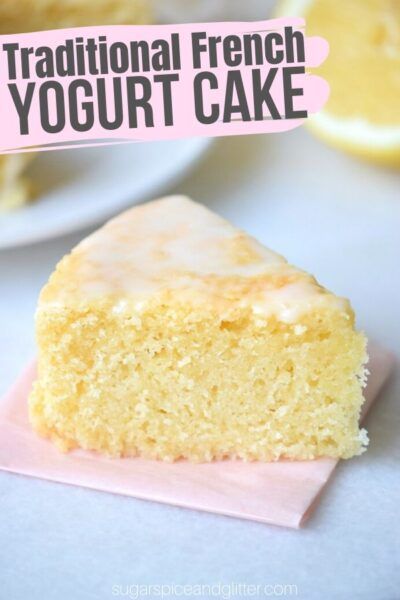 Easy French Cake Recipes, Vanilla Yogurt Cake Recipe Easy, Desserts Using Yogurt, French Lemon Yogurt Cake, How To Make A Healthy Cake, Cakes For Brunch, 1234 Yogurt Cake, Lemon Greek Yogurt Cake, Yoghurt Cake Recipe Greek Yogurt