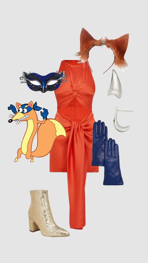 #halloween #halloweencostume #costumeideas #swiper #outfitinspo Solo Halloween Costumes Women Ideas, Individual Costume Ideas, Swiper Dora Costume, Uncommon Costumes, Orange Dress Halloween Costume, Swiper Costume, Costumes For One Person, Simple Cute Halloween Costumes, Costumes Ideas For Groups