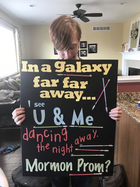 Star Wars Promposal!! Star Wars Asking To Dance, Prom Proposal Star Wars, Star Wars Prom Proposal, Star Wars Sadies Proposal, Star Wars Promposal Ideas, Star Wars Themed Promposal, Promposal Ideas Star Wars, Hoco Proposals Ideas Star Wars, Star Wars Dance Proposal