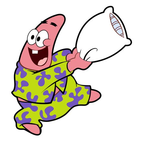 SpongeBob Patrick at the Pajama Party Sticker. #cartoon #Patrick #SpongeBob #PatrickStar #PajamaParty Patrick Stella, Spongebob Squarepants Funny, Spongebob Stickers, Sticker Spongebob, Patrick Spongebob, Spongebob Squidward, Spongebob And Patrick, Spongebob Cartoon, Spongebob Painting