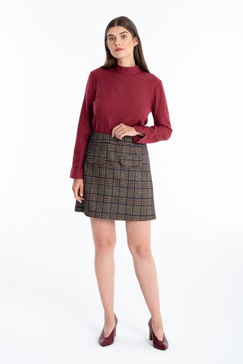 Spódnica w kratę outfit | Jesienna stylizacja Mini Skirts