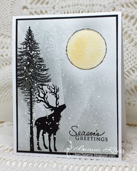 Deer Christmas Cards, June Colors, Lovely As A Tree, Snowflake Stencil, Lavinia Stamps Cards, Reindeer Card, Stamped Christmas Cards, Christmas Challenge, Lavinia Stamps