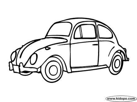 Beetle Outline, Dot Drawing, Fast Driving, Beetle Drawing, Slug Bug, Buggy Car, Vw Art, Driving Car, Truck Coloring Pages