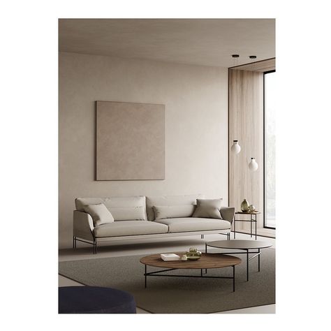 OMELETTE EDITIONS (@omelette_editions) • Fotos y videos de Instagram Majestic Sofa, Japandi Lounge, Living Room Minimal, Room Decor Easy, Hall Sofa, Minimal Sofa, Grey Sofa Living Room, Diy Living Room, Minimalist Sofa