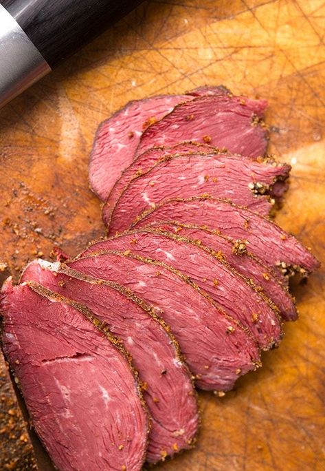 Goose pastrami. Recipe from Hunter Angler Gardener Cook.  via @huntgathercook Goose Pastrami, Goose Breast Recipe, Smoked Goose, Pastrami Recipe, Bird Recipes, Wild Recipes, Goose Recipes, Game Meat, Goose Hunting