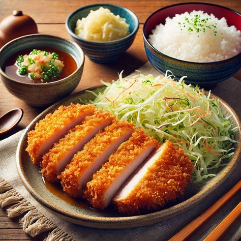 2 boneless, skinless chicken breasts  Salt and pepper to taste  1/2 cup all-purpose flour  2 large eggs  1 cup panko bread crumbs  Vegetable oil (for frying)  Tonkatsu sauce (for serving)  Shredded cabbage (optional, for serving)  Lemon wedges (optional, for serving)#food#recipe#tori katsu#asia#asiafood Tonkatsu Sauce, Shredded Cabbage, Panko Bread Crumbs, Lemon Wedge, Frying Oil, Boneless Skinless Chicken, Serving Food, Skinless Chicken Breast, Bread Crumbs