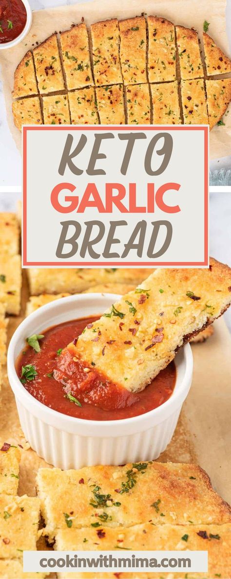 Low Carb Garlic Bread, Healthy Garlic Bread, Keto Garlic Bread, Tasty Bread Recipe, Bread Soft, Bread Alternatives, Low Carb Recipe, Garlic Bread Recipe, Cheesy Garlic Bread