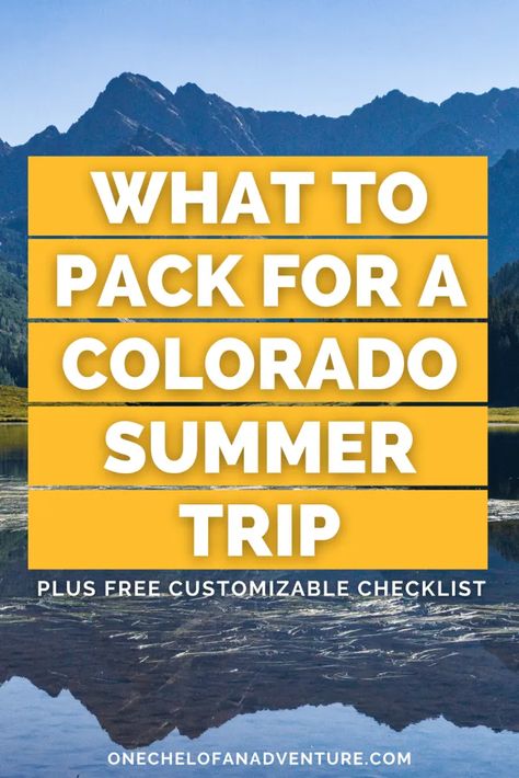 Colorado Packing List, Breckenridge Summer, Colorado Vacation Summer, Beaver Creek Colorado, Summer Packing Lists, Mountain Summer, Road Trip To Colorado, Summer Packing, Colorado Summer