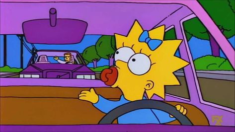 Driving Lessons With Maggie Simpson- Rule #1- Always Let The Baby Take The Wheel! (Or Else You Suck, You SUCK, YOU SUCK! ... Like Maggie's Pacifier, Of Course, I Mean!) Bwaahaahaaha 😂 The Movies, Simpsons Meme, Simpsons Quotes, Maggie Simpson, Simpsons Art, How To Drive, The Simpson, Homer Simpson, Futurama