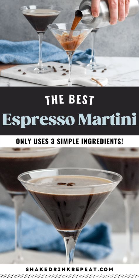 Espresso Infused Vodka, Espresso Martini Coffee Liquor, Espresso Shots Alcohol, Espresso Liqueur Cocktails, Coffee And Vodka, Espresso Vodka Recipes, Vodka Kahlua Drink Recipes, Espresso Martini With Espresso Vodka, Coffee Martini Recipe Cocktails