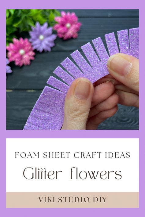 Flowers Craft Ideas, Foam Sheet Flowers, Sheet Flowers, Foam Sheet Crafts, Flower Hair Band, Flowers Craft, Studio Diy, Glitter Flowers, Jewelry Hair